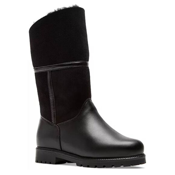 La Canadienne Heritage Women Size 8 Harlan Asymmetrical Boot in Black Shearling - Picture 1 of 8